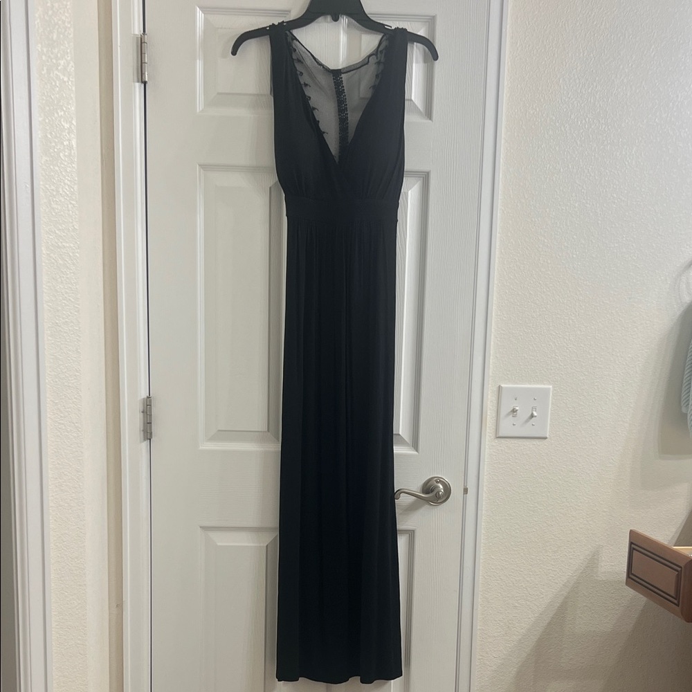 Papillon Blanc Black Maxi Dress